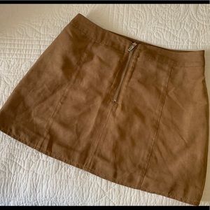Faux Suede Mini Skirt